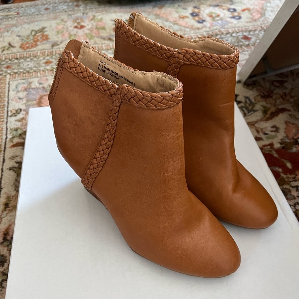 Brown heeled boots